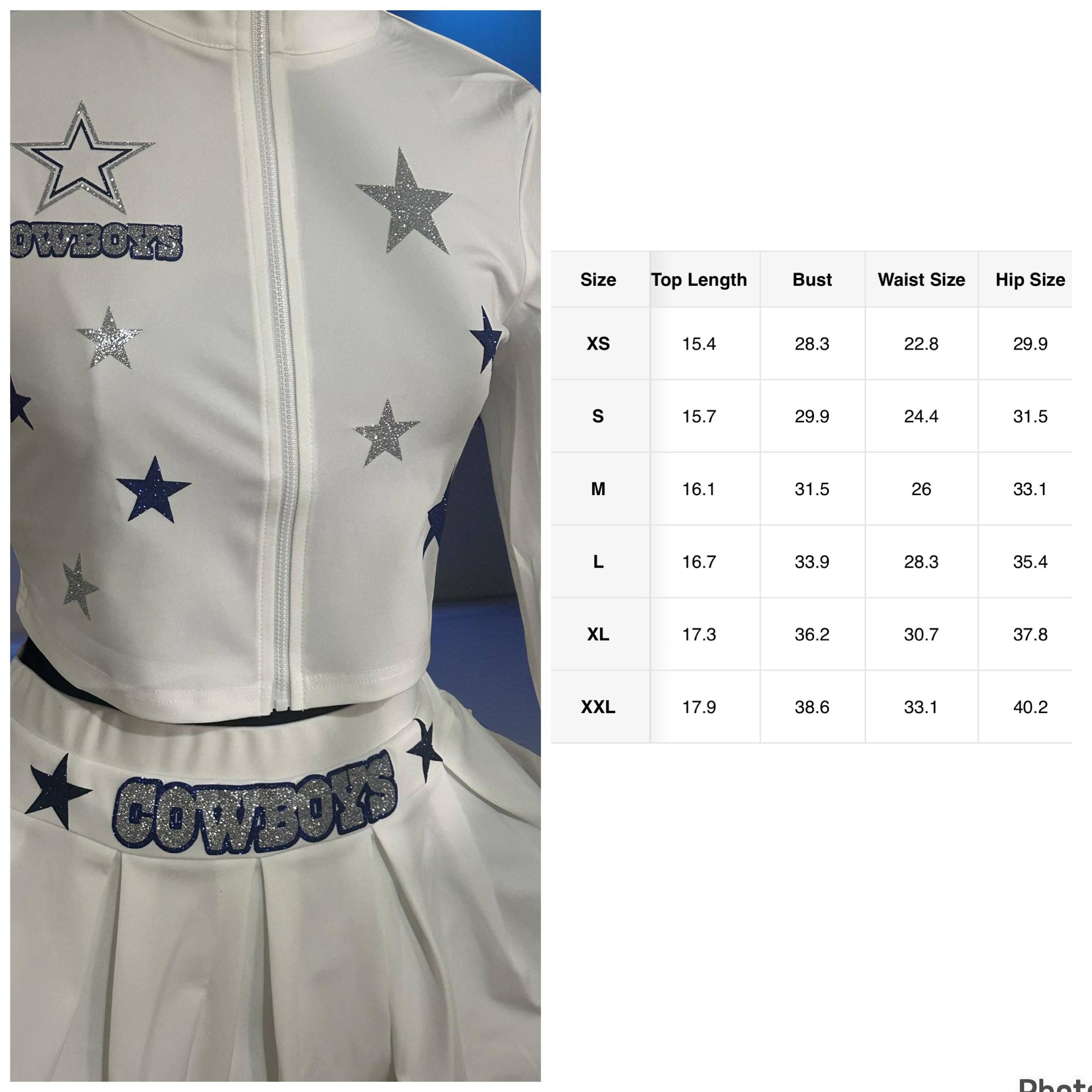 Cowboys White Skirt Set