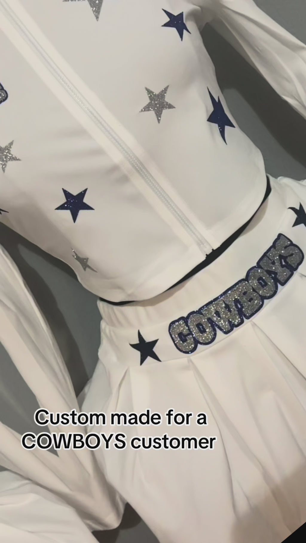 Cowboys White Skirt Set